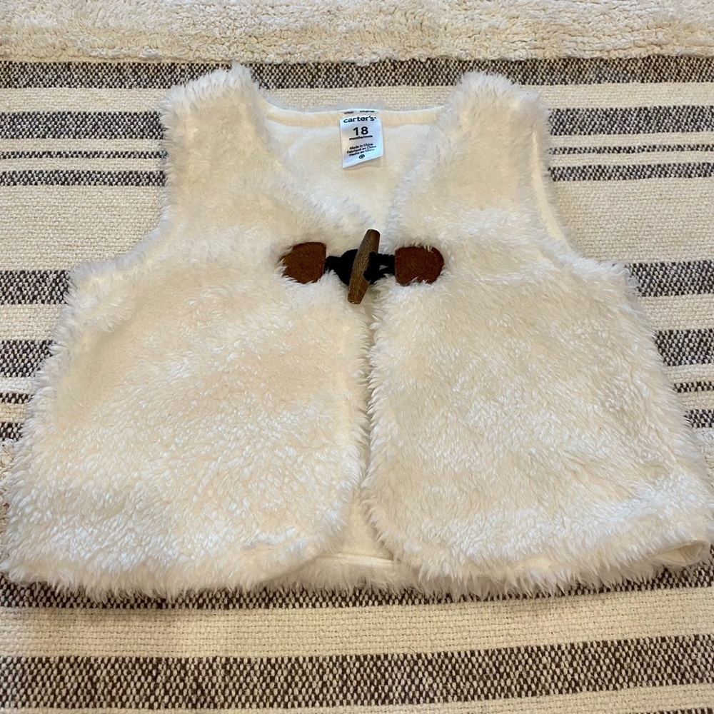 Girl’s 18 month Carter’s vest. White.
